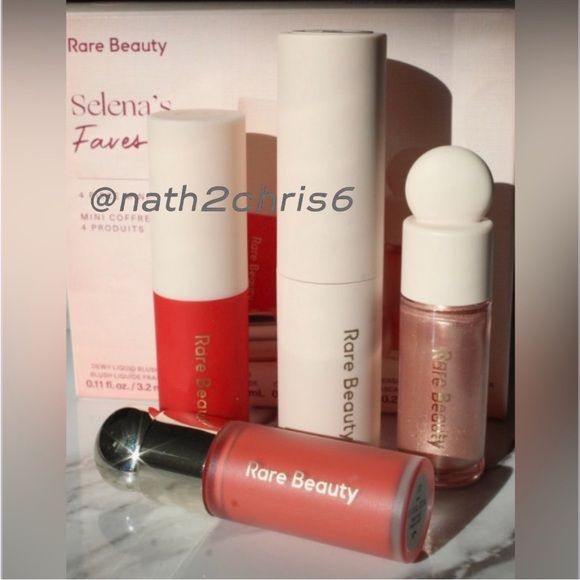 Rare Beauty Selena's Faves Mini Set: Blush Luminizer Lip Cream Mascara. NIB